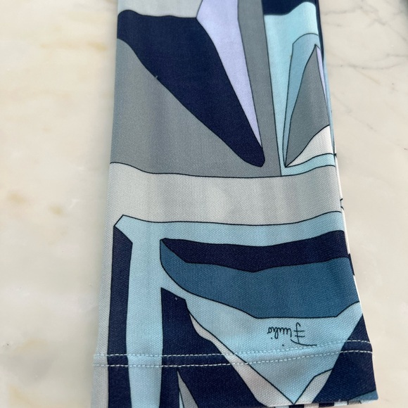 EMILIO PUCCI BLUE MULTI PRINT LONG SLEEVE DRESS SIZE IT 42 / US 8 NWOTS! - Picture 17 of 17